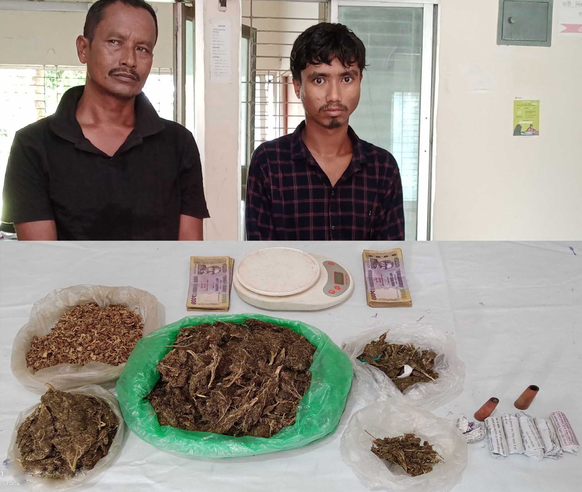 পার্বতীপুরে গাঁজাসহ বাবা ও ছেলে গ্রেপ্তার