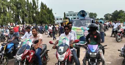 দিনাজপুর-৫ বিএনপির মনোনয়ন প্রত্যাশী নুরুল হুদা বাবুর নির্বাচনী শোডাউন ও গণসংযোগ